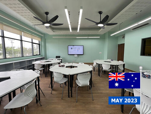 Projet de ventilateur de plafond de l'école internationale