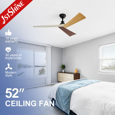 Ventilateur de plafond à 3 pales en ABS de 52 pouces à économie d'énergie avec contrôle intelligent par application et télécommande