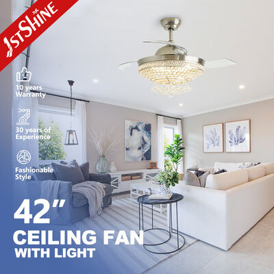 Bon prix Crystal Luxury 220V ventilateur de plafond rétractable En ligne